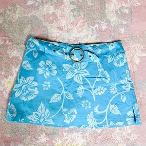 Belted Blue Mini Skirt Size S